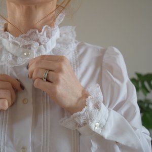 Vintage Blouse with Lace Detailing